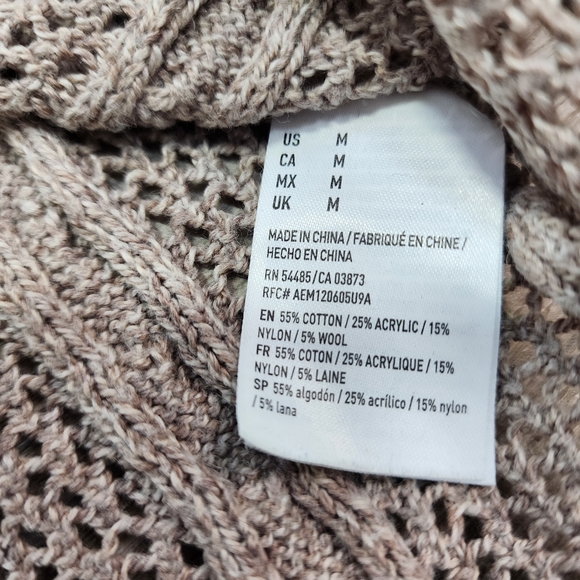 AMERICAN EAGLE OUTFITTERS Brown Knitted Pullover Sweater Medium - Picture 5 of 12